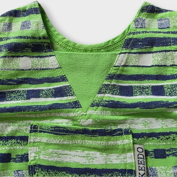 Keedo Baby Romper 3-6 Months Green Striped 100% Cotton Made in South Africa - Picture 3 of 8